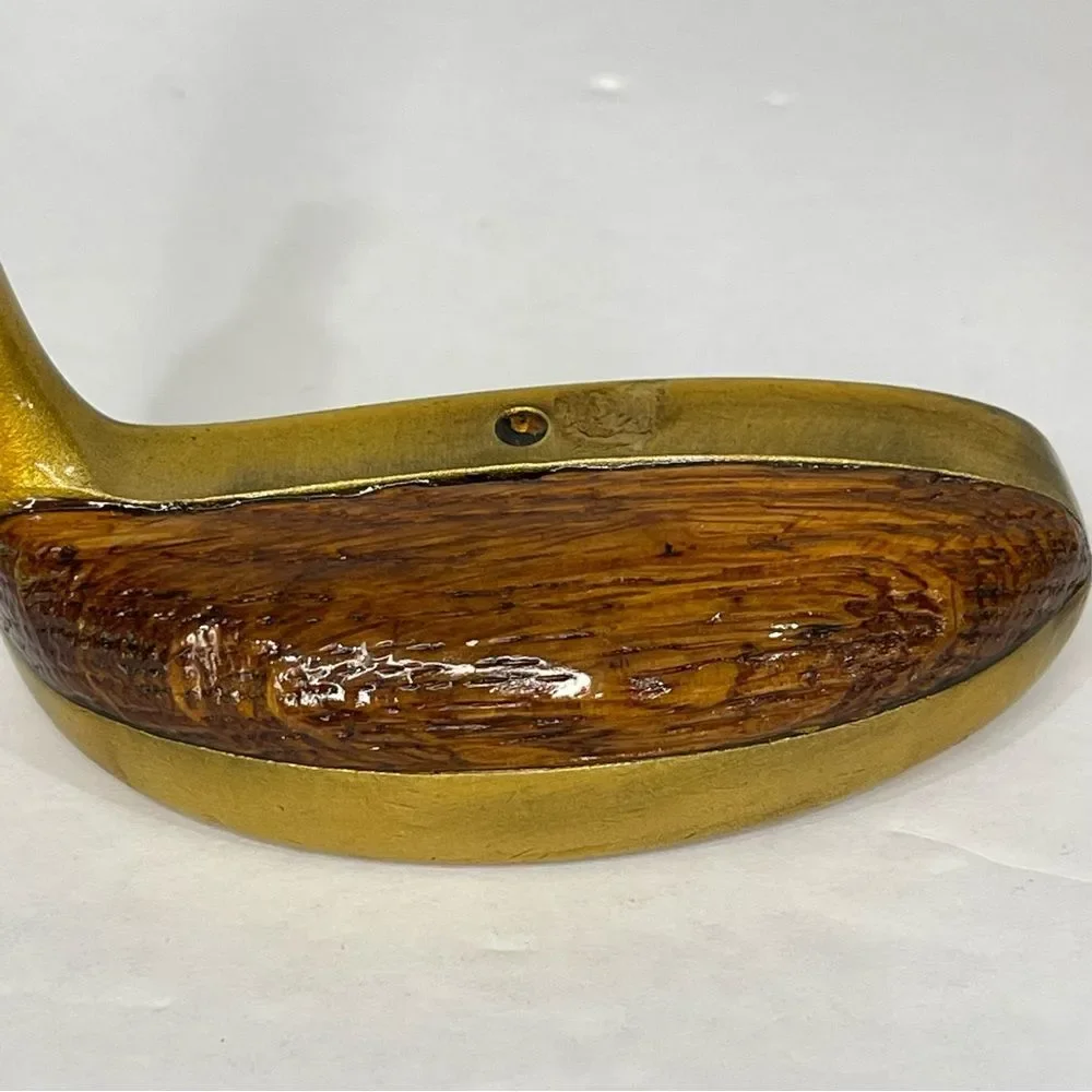 Golf Putter Corkscrew Brass Varnished  Wood Barware Mancave Rustic Unique Bar